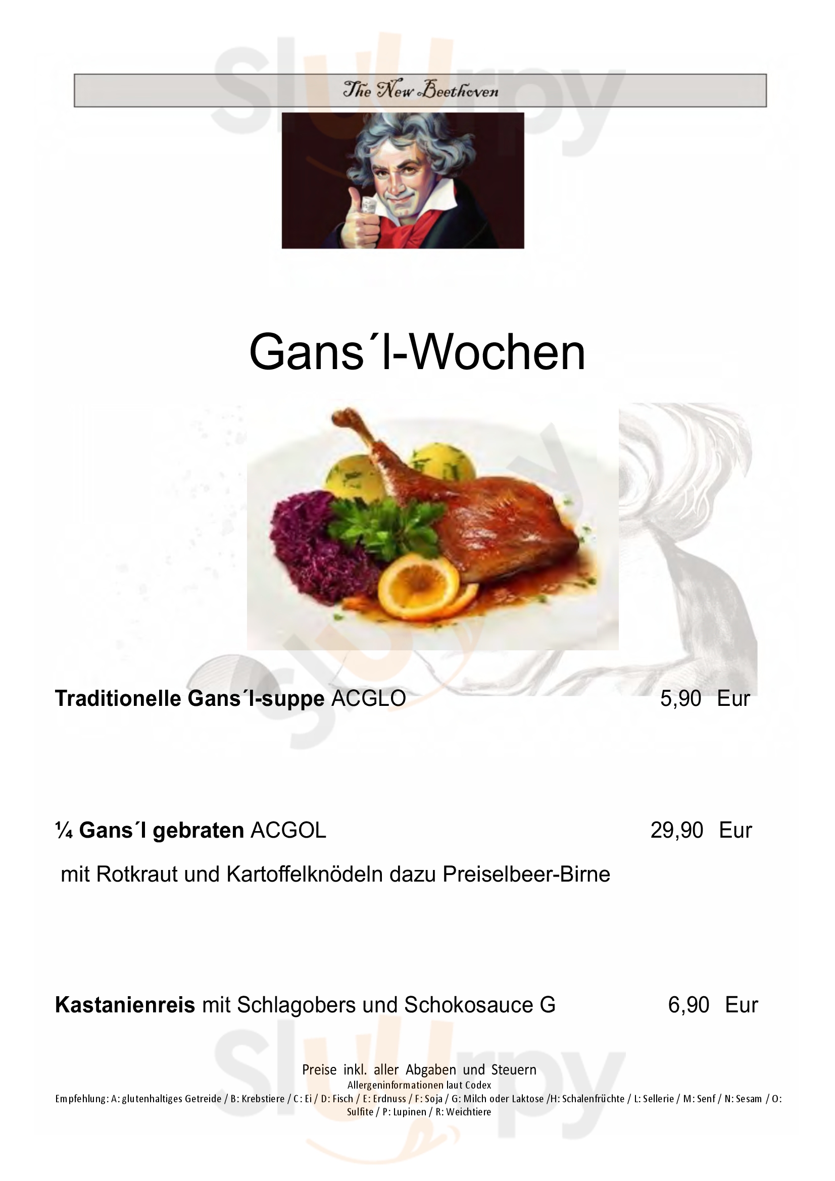 Restaurant Beethoven Wien Menu - 1