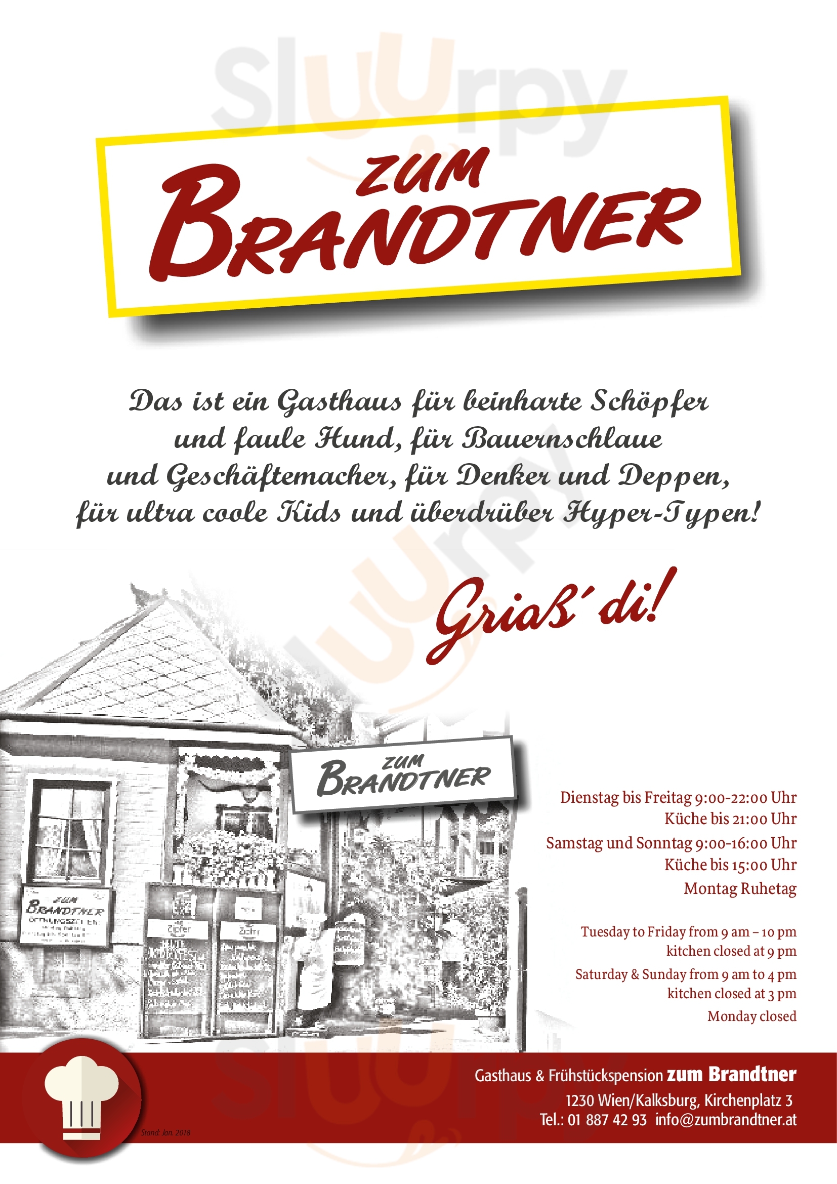 Gasthaus "zum Brandtner" Wien Menu - 1