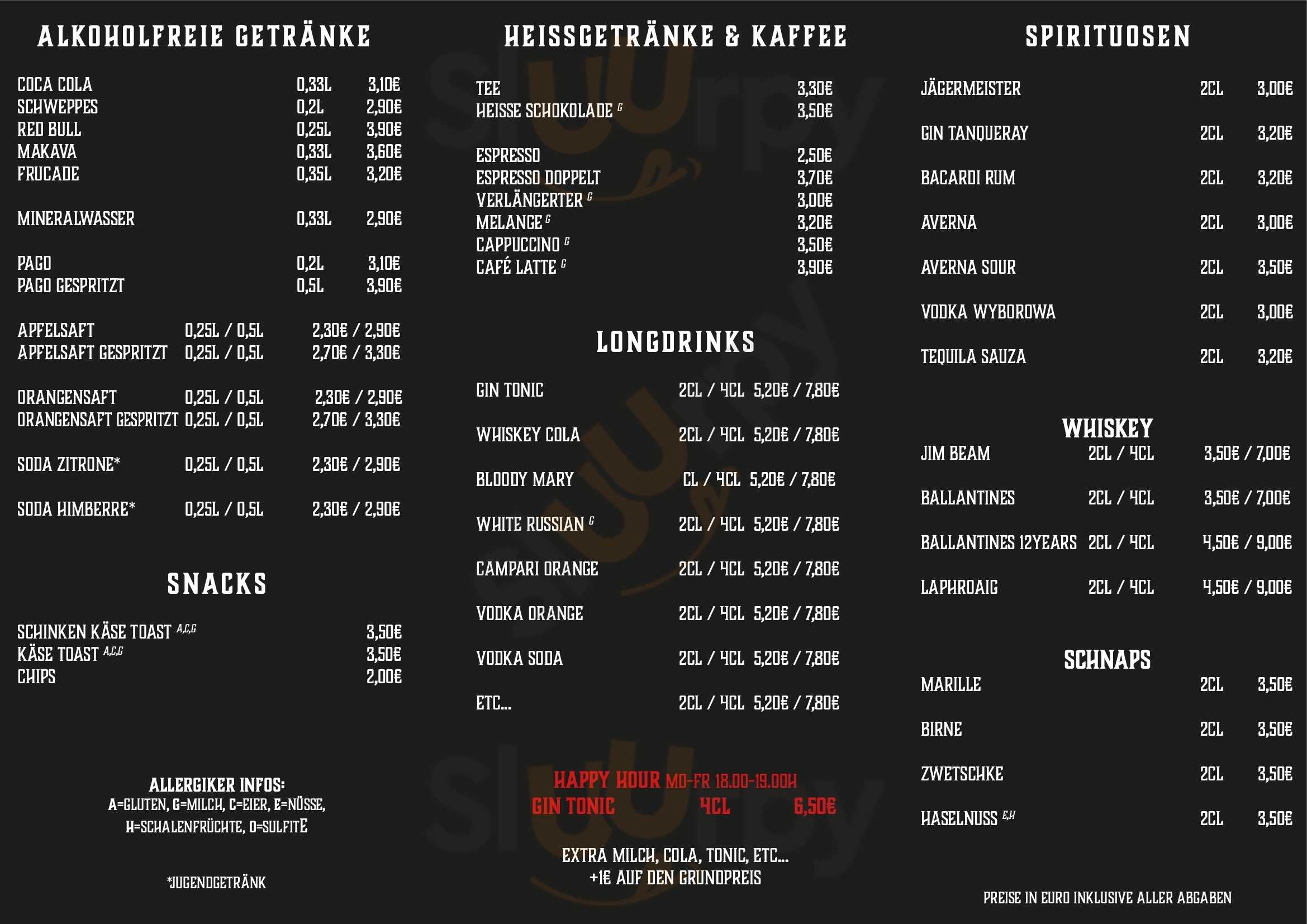 Quentin Kaffeebar Wien Menu - 1