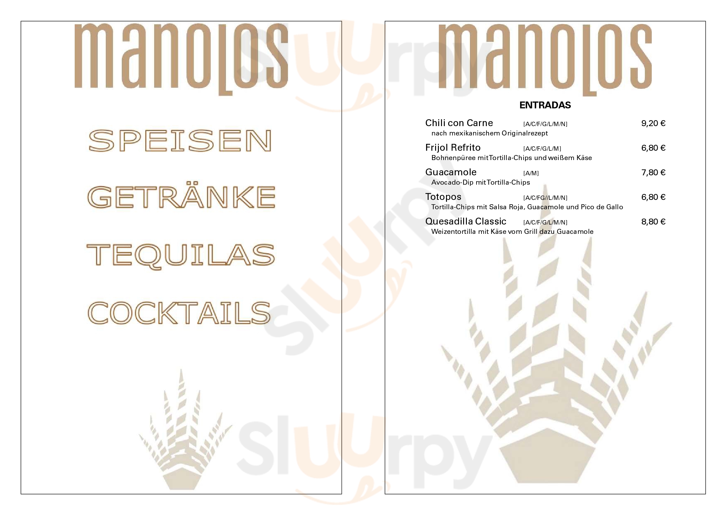 Manolos Restaurante Bar Tequileria Wien Menu - 1