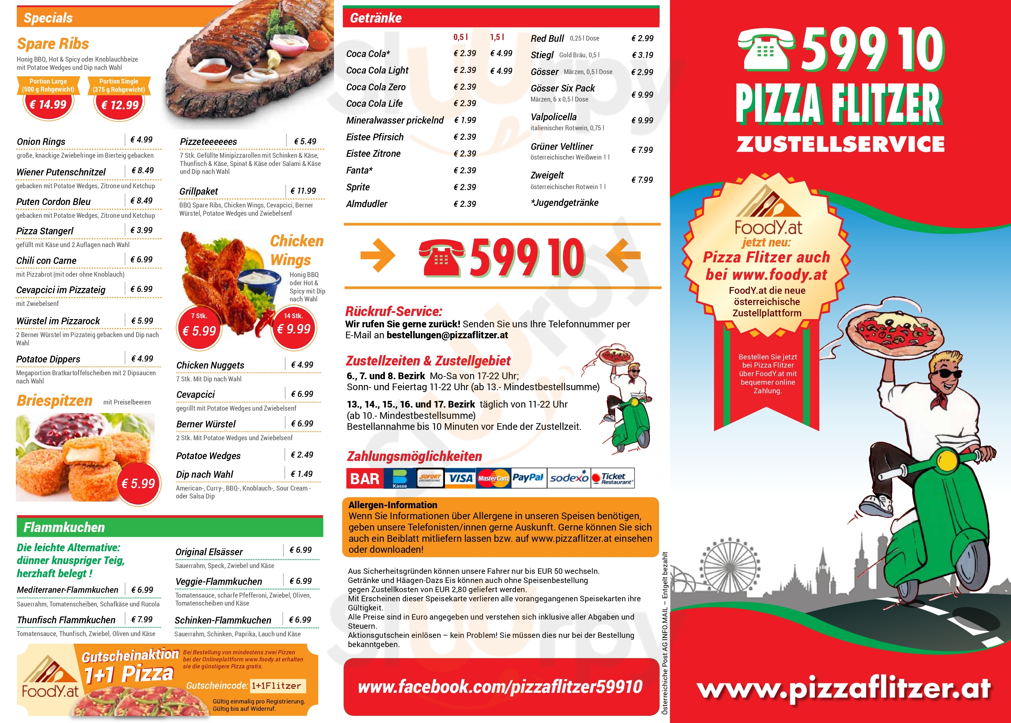Pizza Flitzer Wien Menu - 1