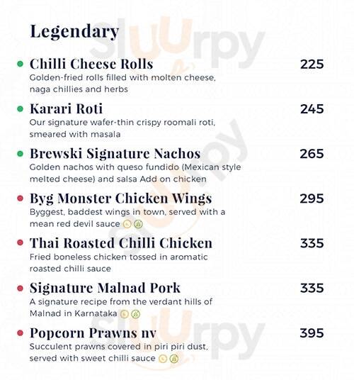 Byg Brewski Brewing Company Bengaluru Menu - 1