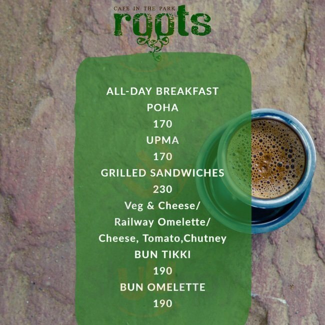 Roots Cafe In The Park Gurugram (Gurgaon) Menu - 1