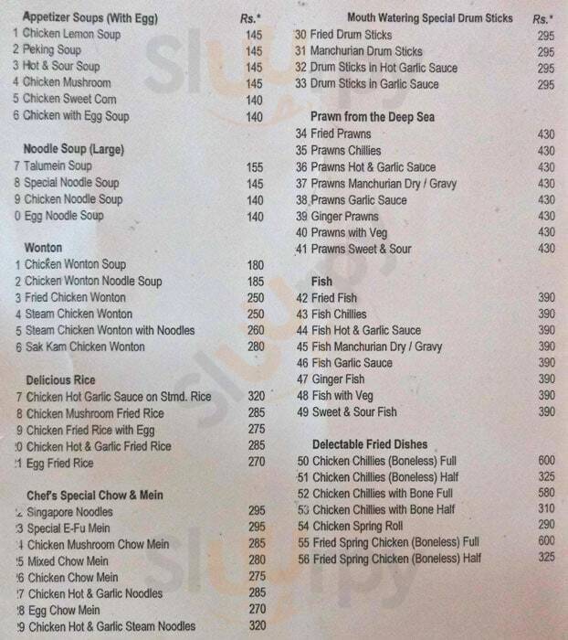 Chung Fa Chinese Restaurant Lucknow Menu - 1