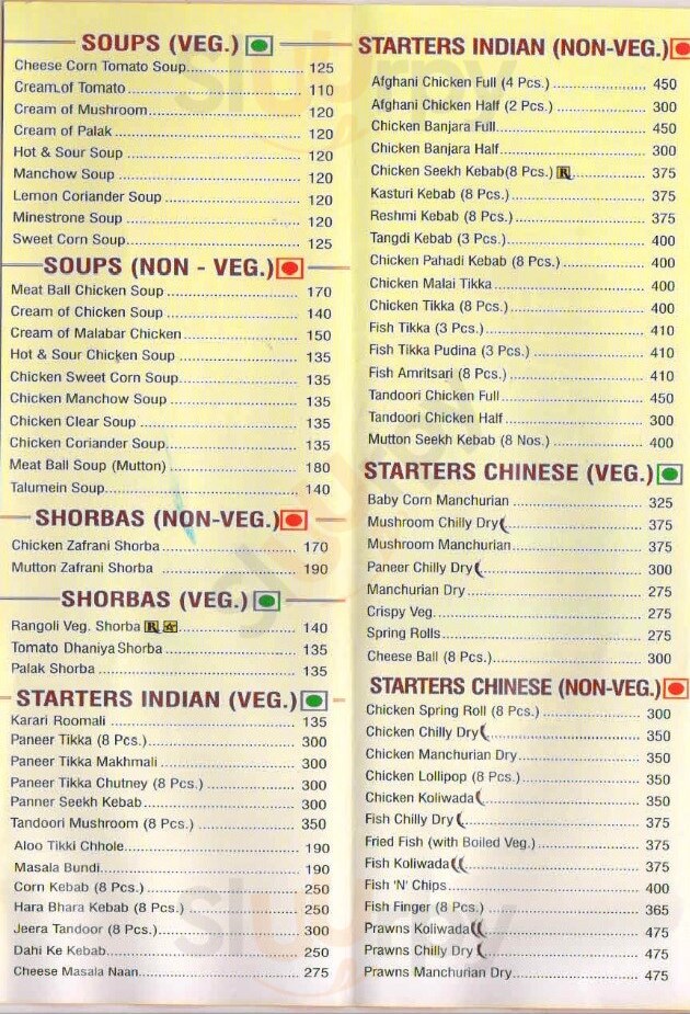 Rangoli Restaurant Vadodara Menu - 1