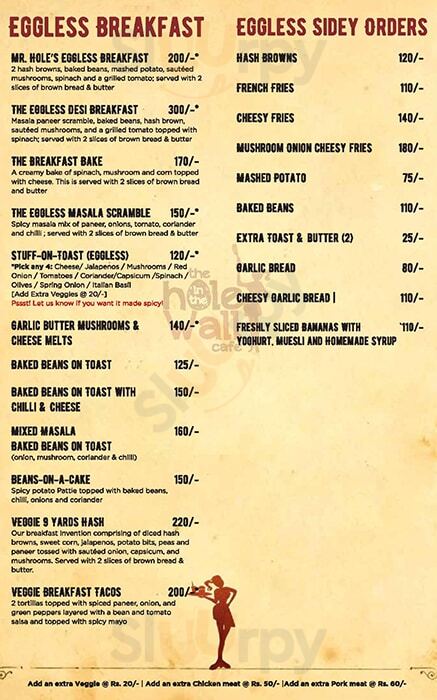 The Hole In The Wall Cafe Bengaluru Menu - 1