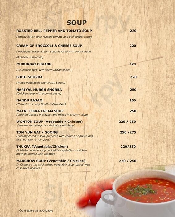 Board Walk Restaurant Chennai (Madras) Menu - 1