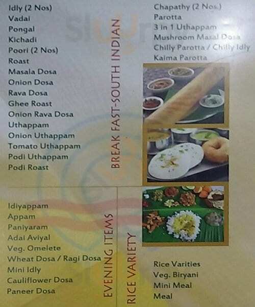 Aryaas Restaurant Coimbatore Menu - 1