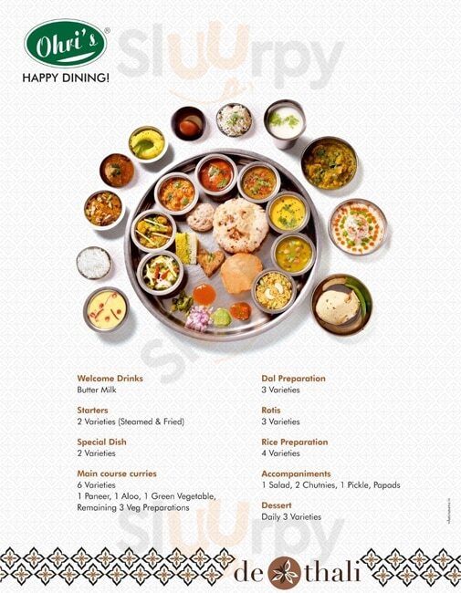 Ohris De Thali Hyderabad Menu - 1