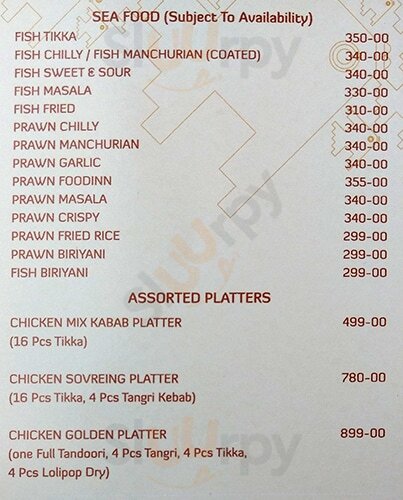 Food Inn Restaurant Ahmedabad Menu - 1