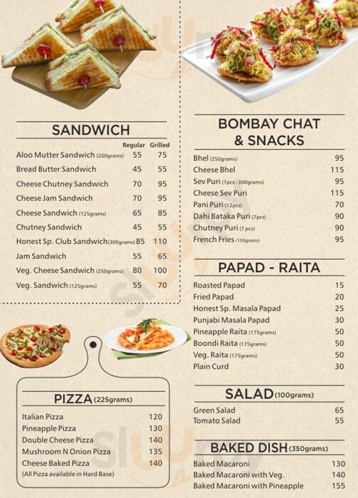 Honest Ahmedabad Menu - 1