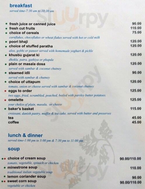 Blue Coriander Restaurant Vadodara Menu - 1