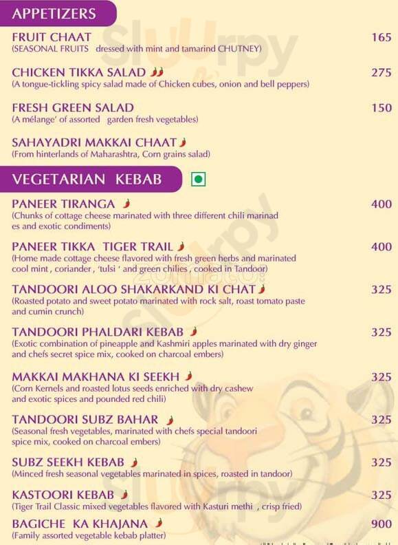 Tiger Trail Jaipur Menu - 1