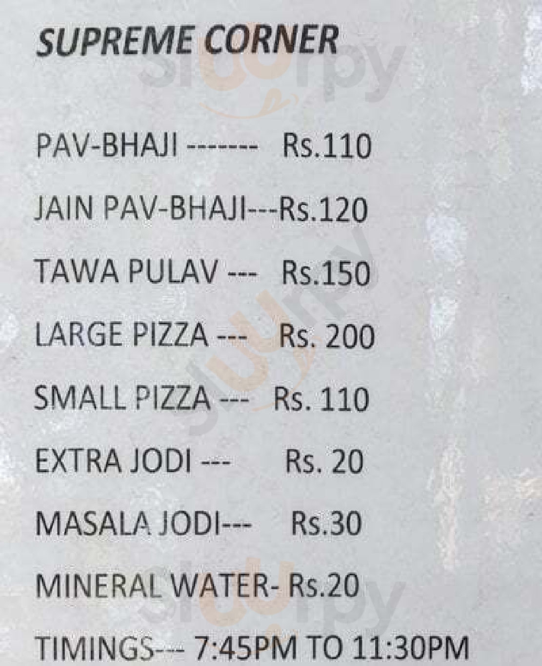 supreme pav bhaji near me