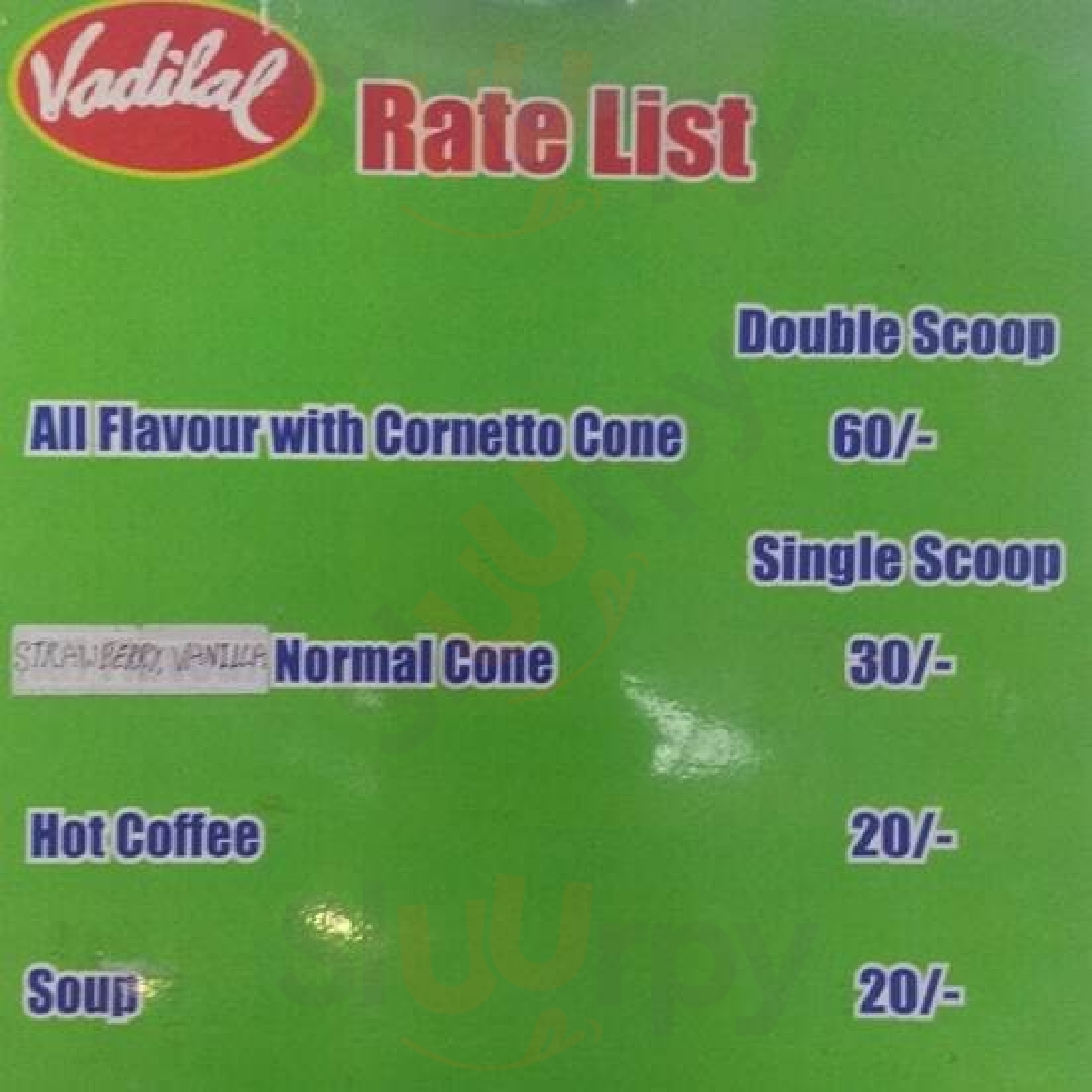 Vadilal Ice Cream Lucknow Menu - 1