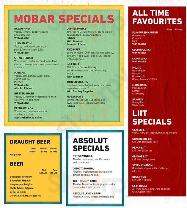 Monkey Bar Kolkata Kolkata (Calcutta) Menu - 1