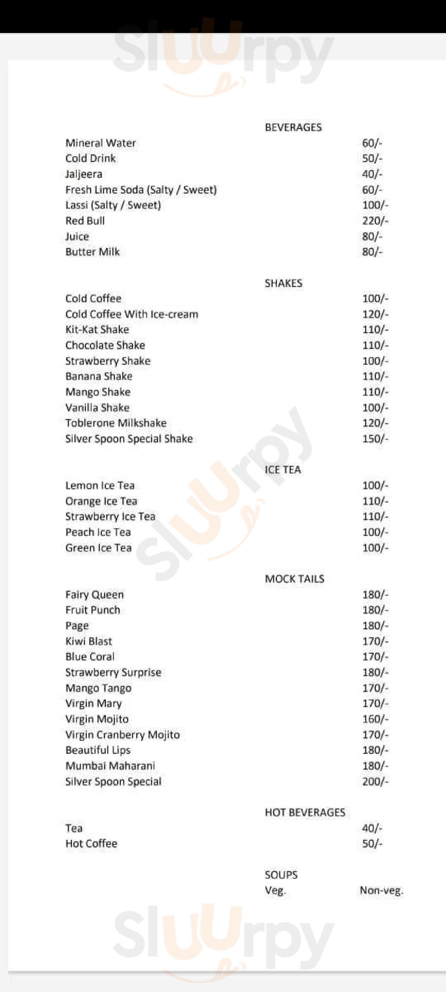 Silver Spoon Lucknow Menu - 1