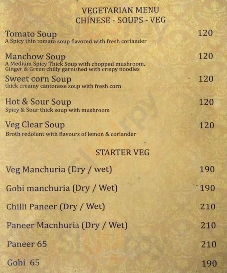 Shahi Dastarkhwan Hyderabad Menu - 1