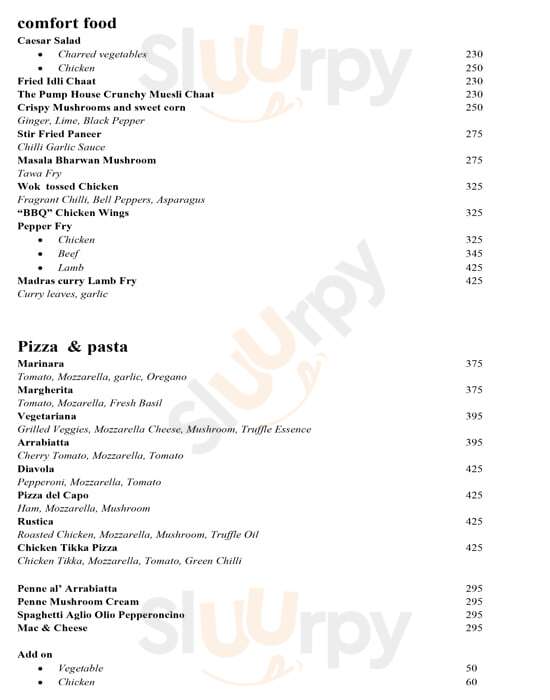 The Pump House Bengaluru Menu - 1