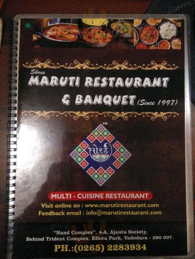Shree Maruti Restaurant Vadodara Menu - 1