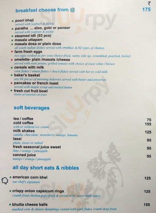 Blue Coriander Jaipur Menu - 1