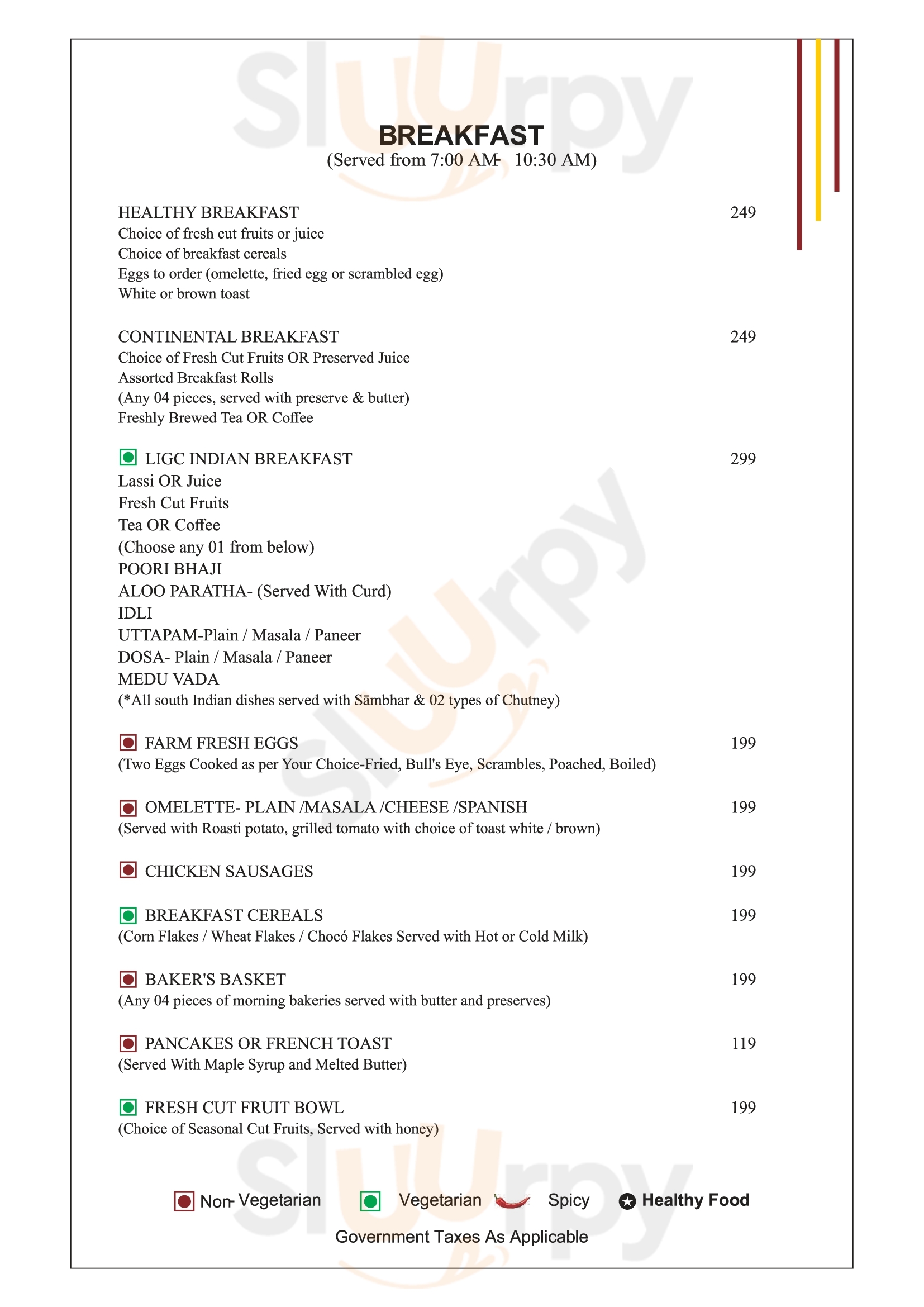 Grand Chanakya Jaipur Menu - 1