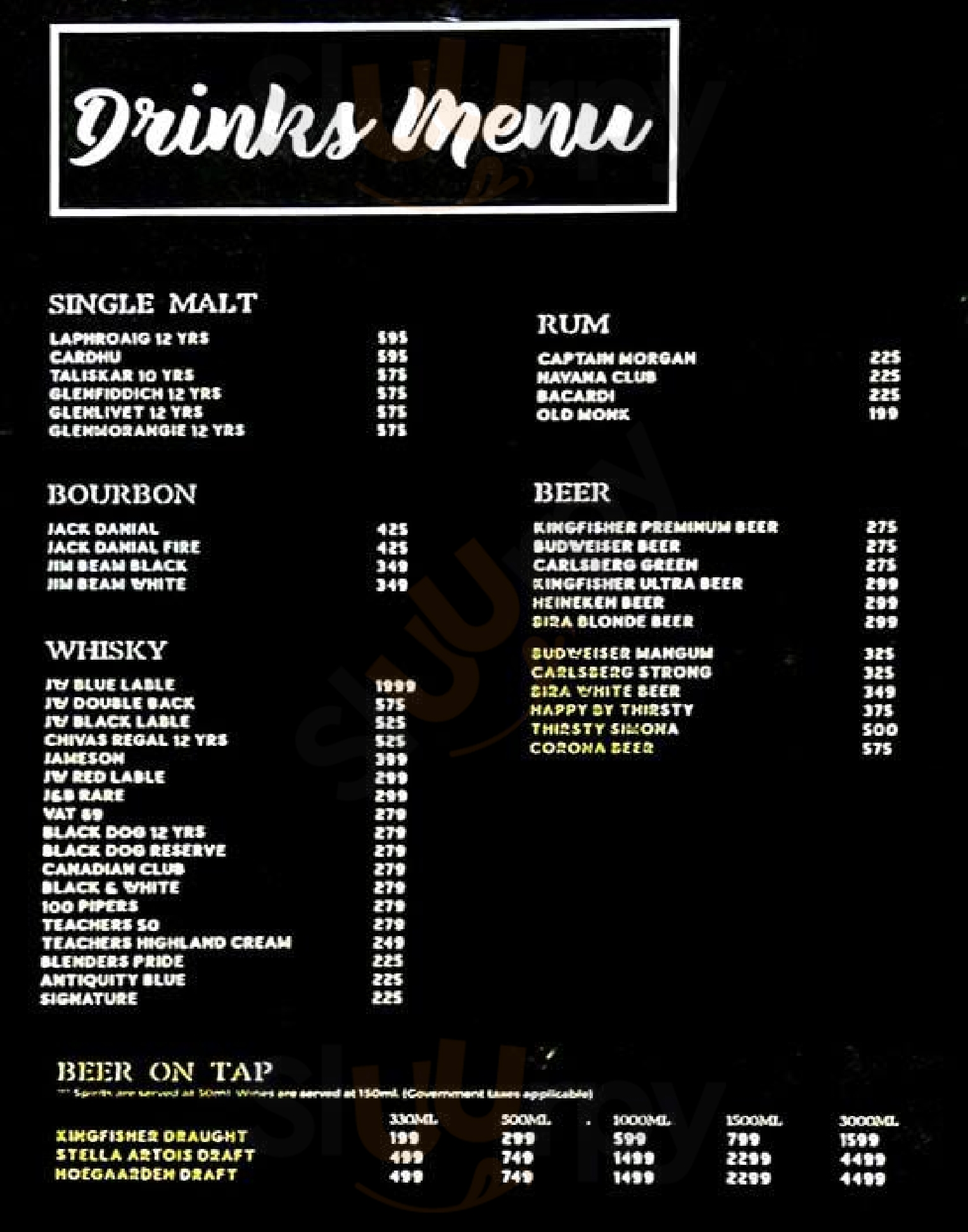 Playboy Beer Garden Pune Menu - 1