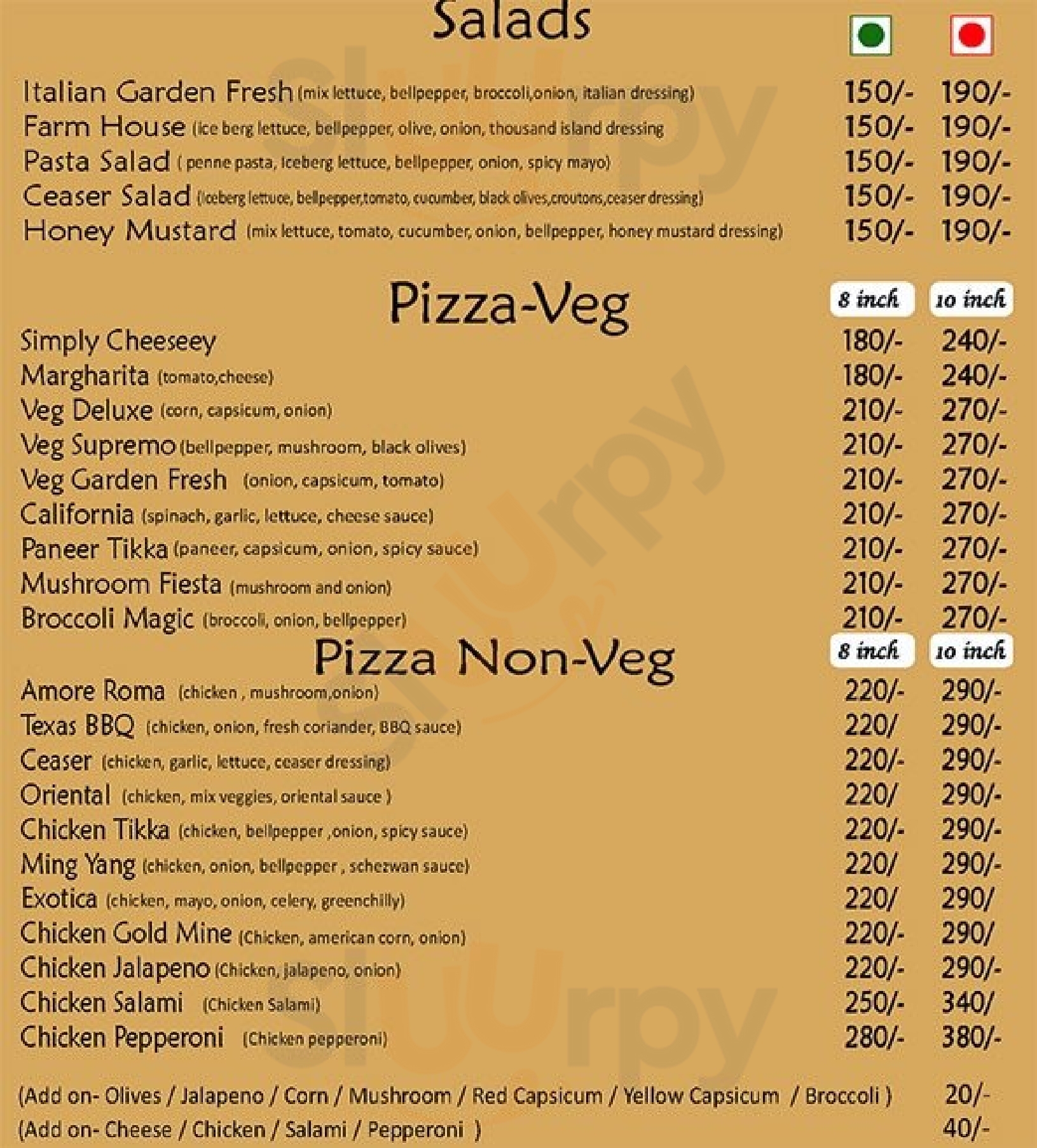 Coco Basil Italian Cafe men Thane Main Menu Sluurpy