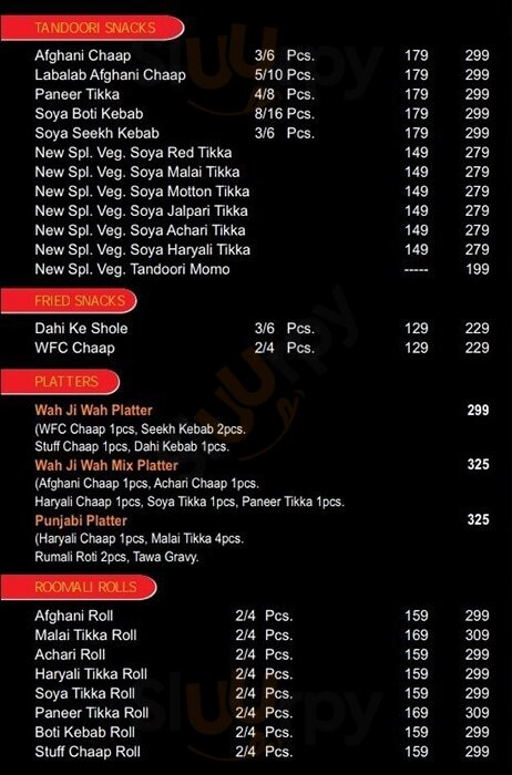 Wah Ji Wah Noida Menu - 1