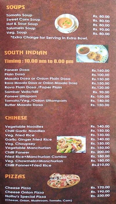 Nathu's Sweets Noida Menu - 1