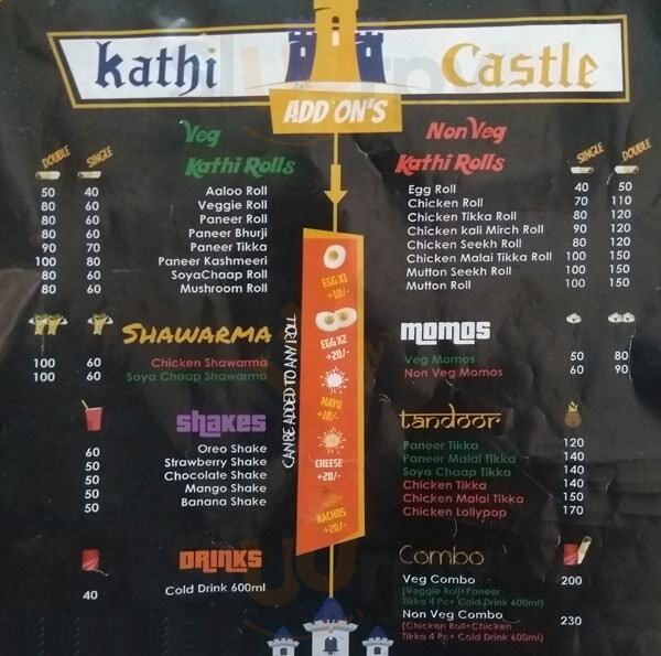 Kathi Castle Lucknow Menu - 1
