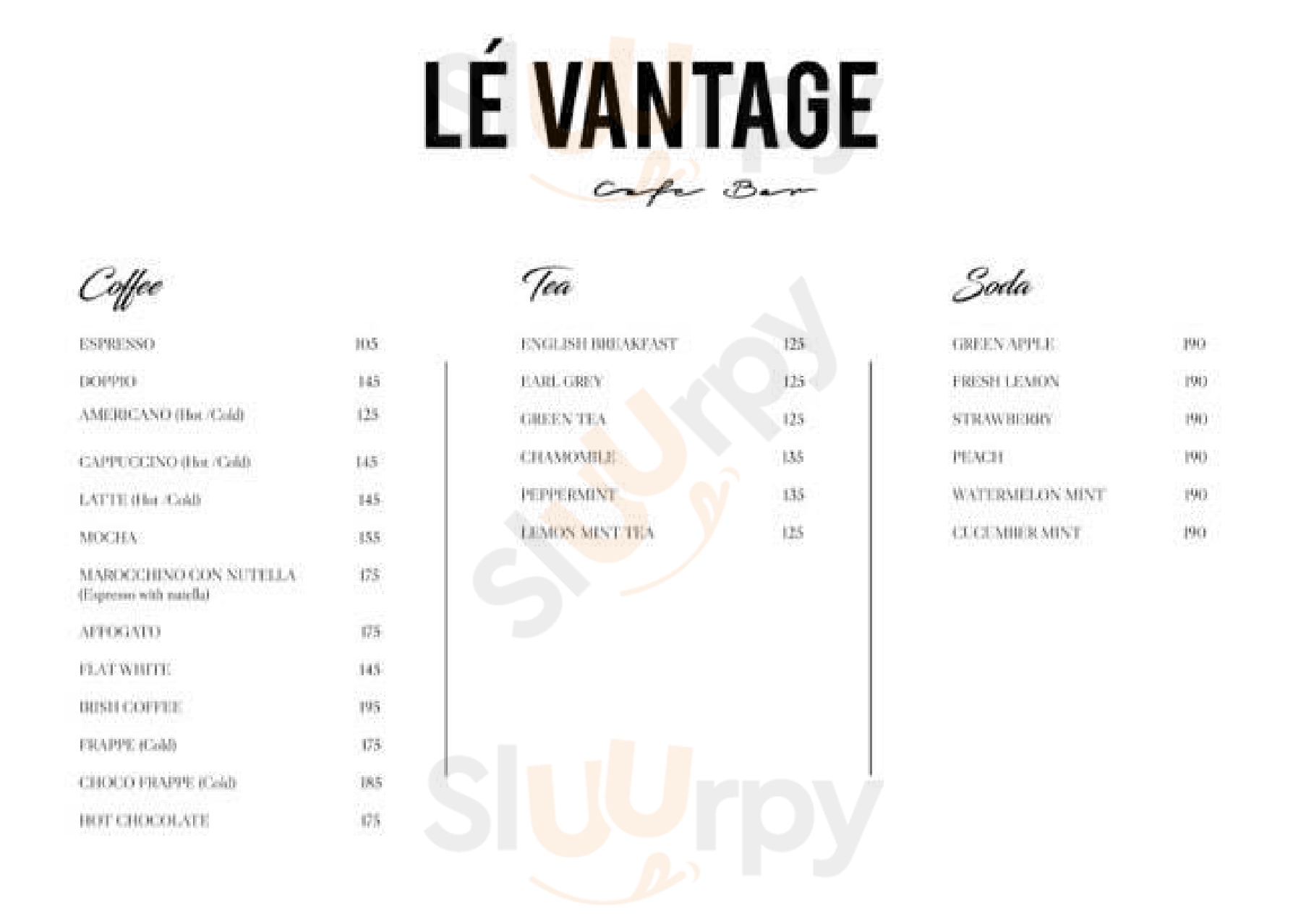 Le Vantage Cafe Bar Hyderabad Menu - 1