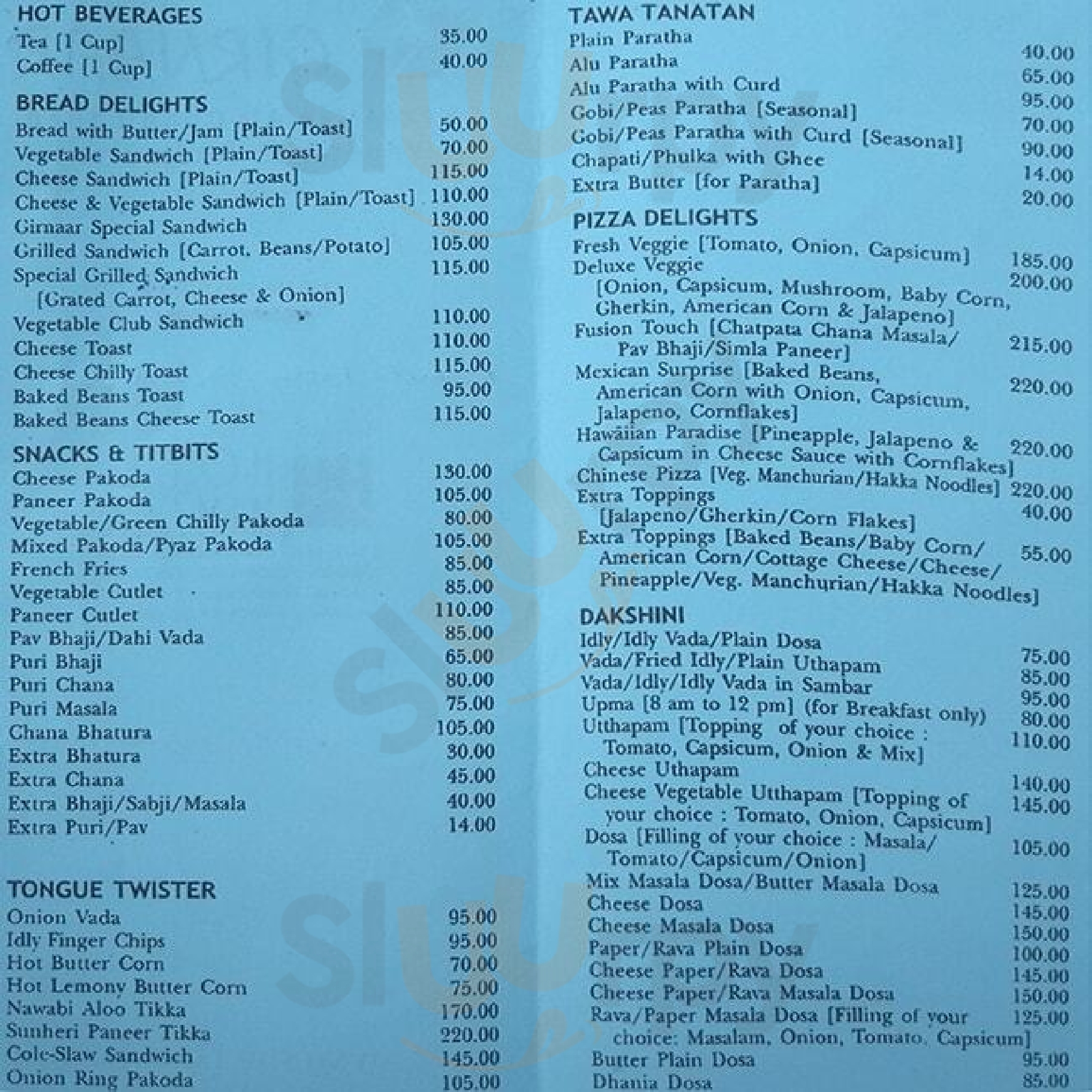 Girnar Restaurant Kolkata (Calcutta) Menu - 1