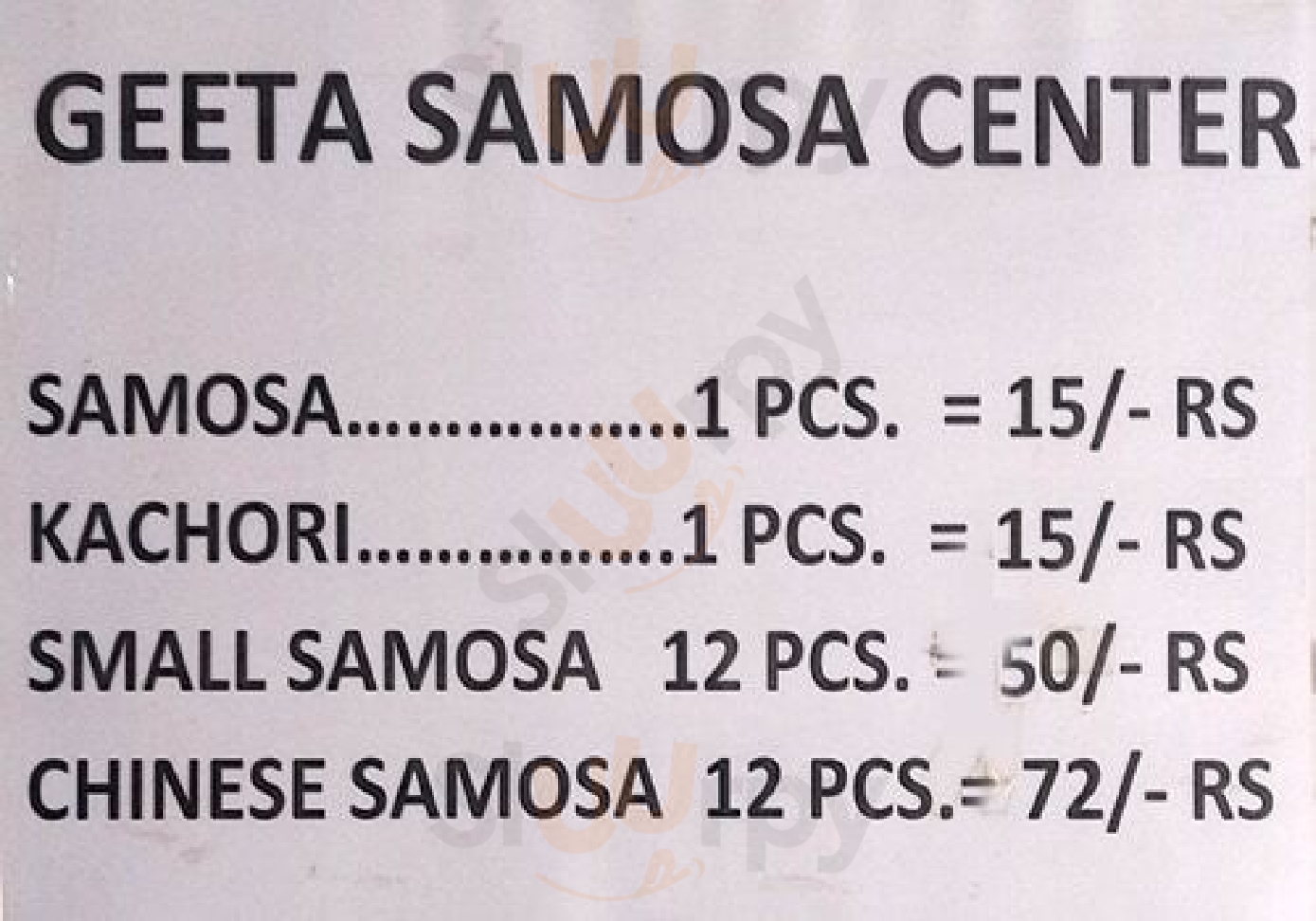 Gita Samosa Centre Ahmedabad Menu - 1