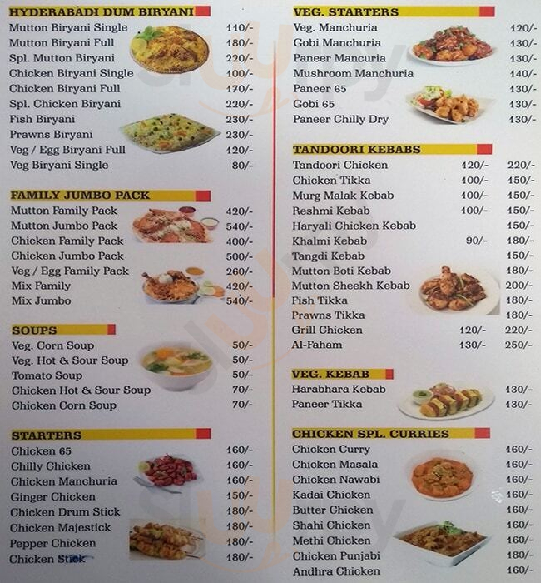 Mehfil Restaurant Hyderabad Menu - 1