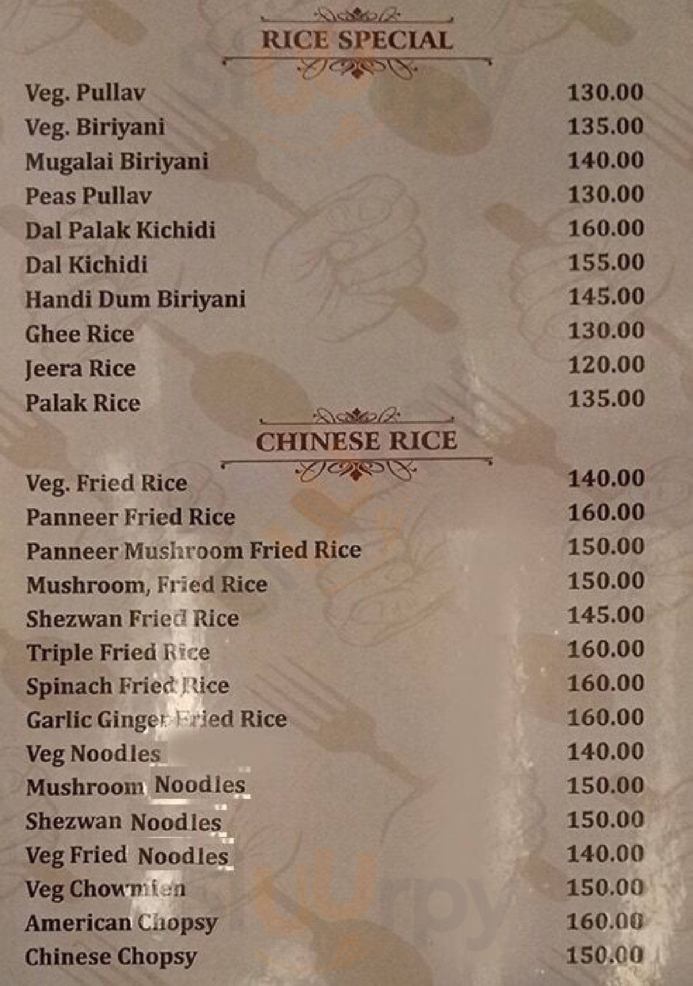 Udupi Sri Krishna Bhavan Bengaluru Menu - 1