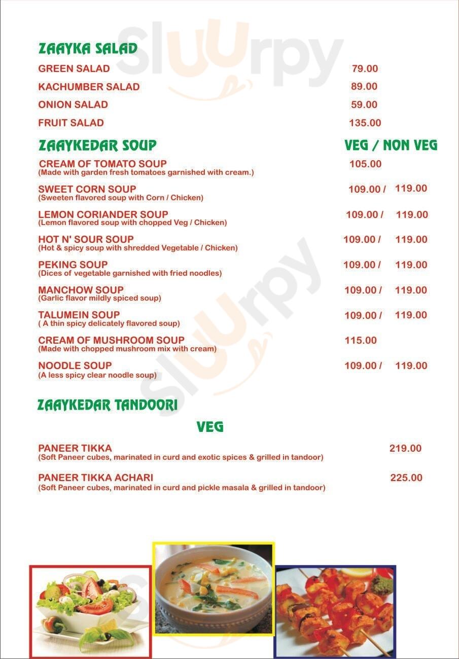 Zaayka The Essence Of Taste Lucknow Menu - 1