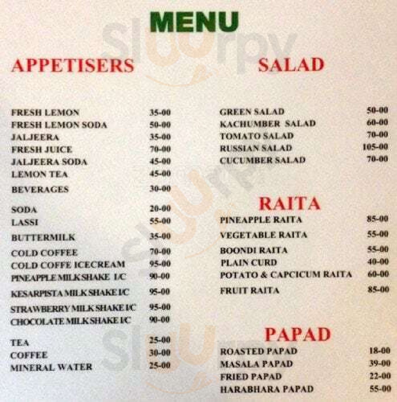 Collegian Restaurant Ahmedabad Menu - 1