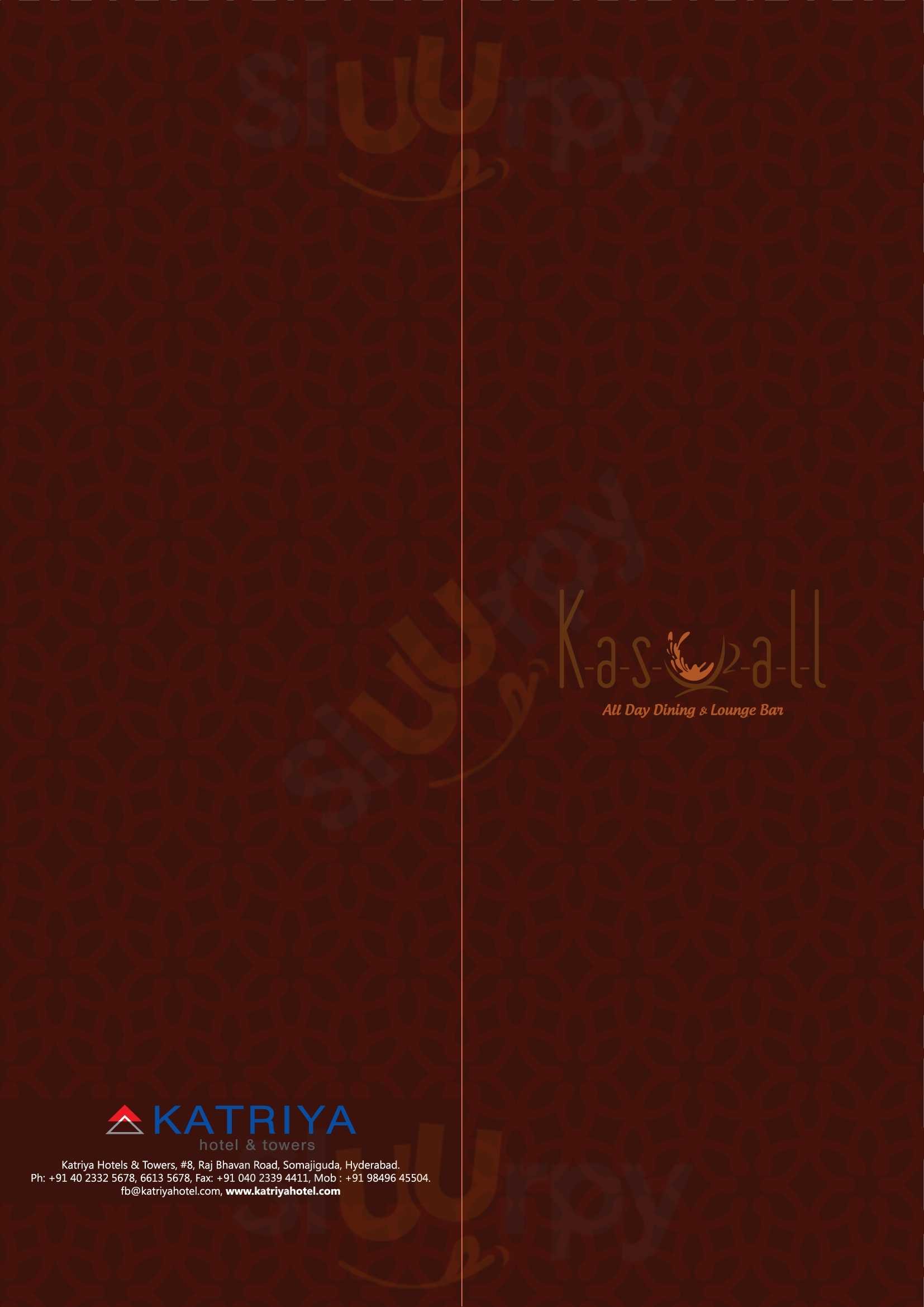 Kasuall Restaurant Hyderabad Menu - 1