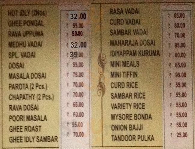 Okadeys Veg Restaurant Chennai (Madras) Menu - 1