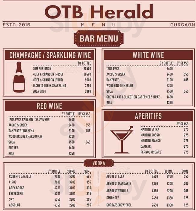 Otb Gurugram (Gurgaon) Menu - 1