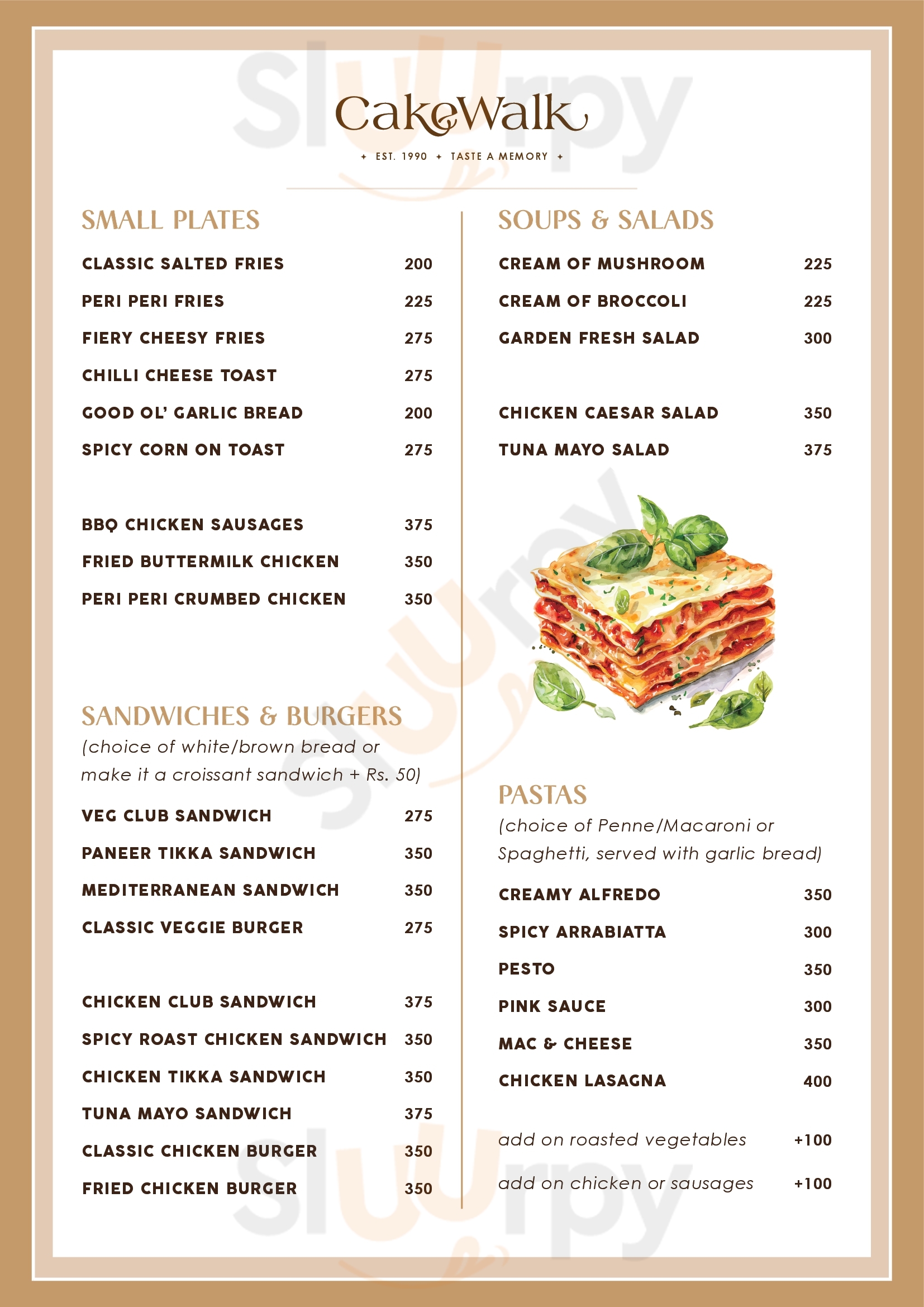 Cake Walk Bengaluru Menu - 1