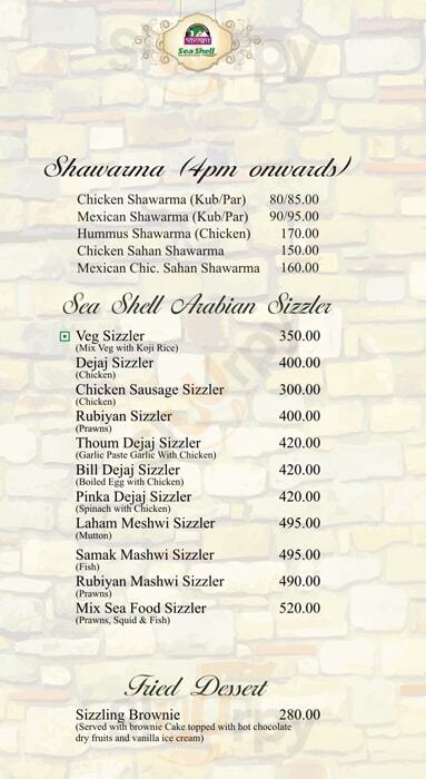 Savoury Seashell Chennai (Madras) Menu - 1