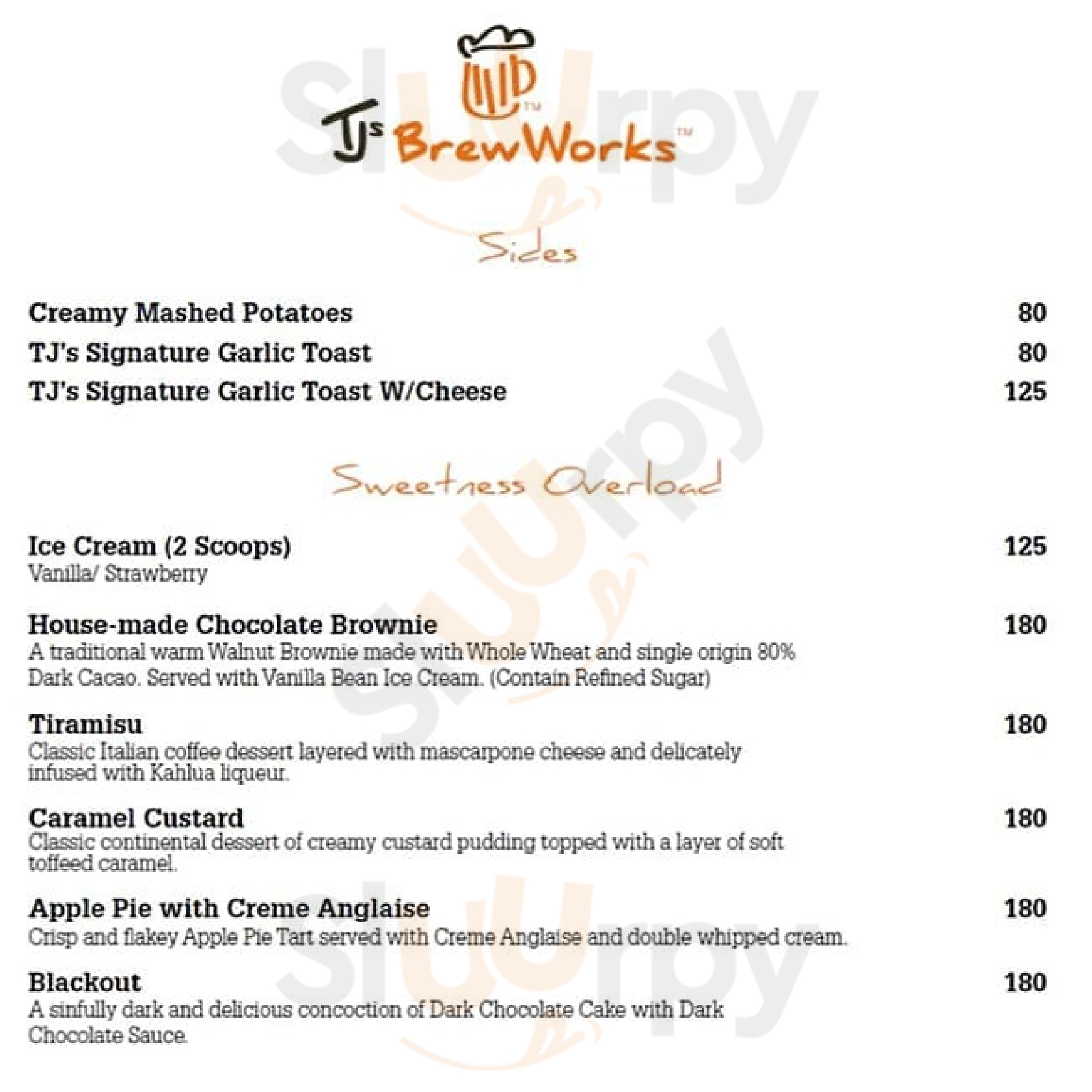 Tjs Brew Works Pune Menu - 1