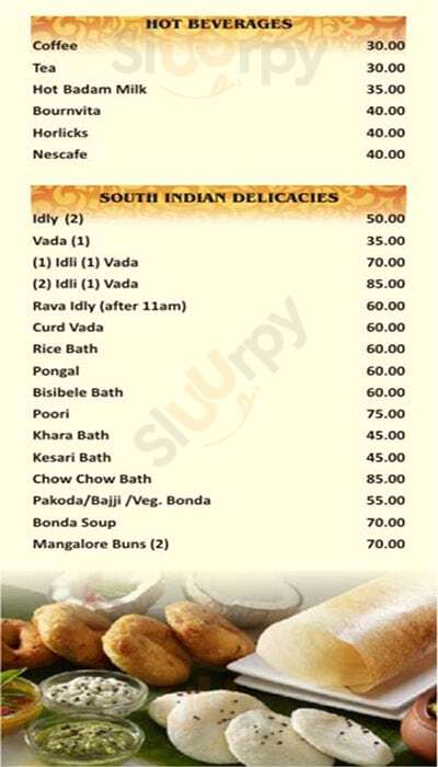 Sri Udupi Park Bengaluru Menu - 1