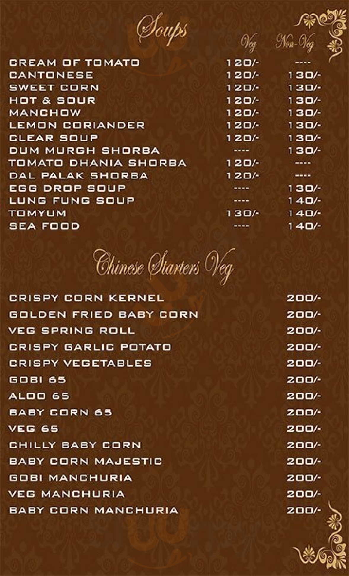 Rock Castle Hyderabad Menu - 1