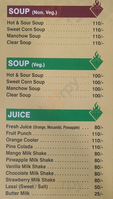 Diamond Fry Center & Restaurant Ahmedabad Menu - 1