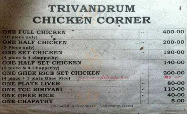 Trivandrum Chicken Corner Kochi (Cochin) Menu - 1