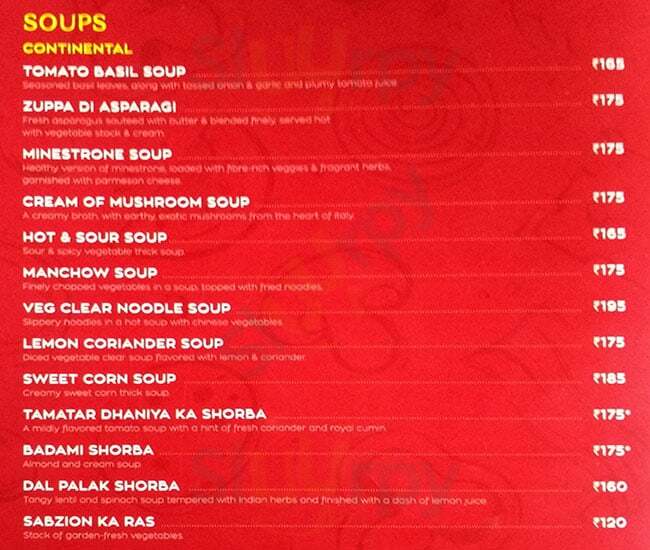 Pakwan Bangalore Bengaluru Menu - 1