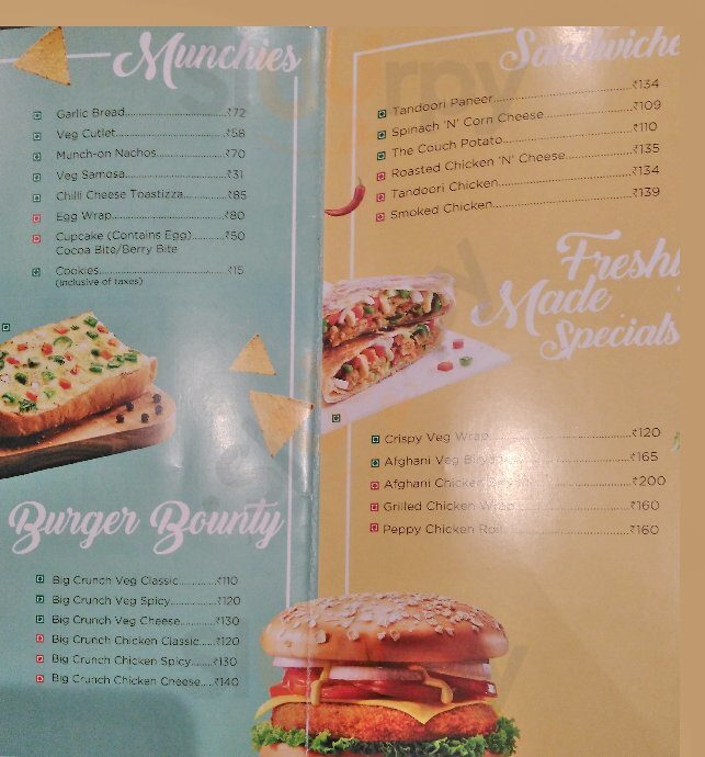 Cafe Coffee Day Kolkata (Calcutta) Menu - 1